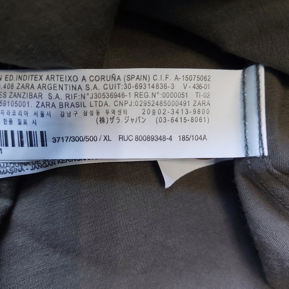 Zara Man Khaki Southwestern Pattern Button Up Long Sleeve Shirt, XL - Picture 8 of 9